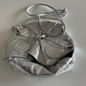 Carlos Falchi Silver Crossbody handbag Like new, never been used
